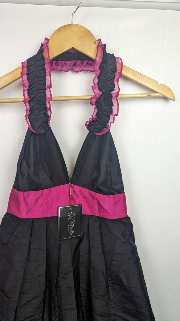 NEW Black & Pink Heaven Halterneck Dress - Size 8 Heaven Used, Preloved, Preworn & Second Hand Baby, Kids & Children's Clothing UK Online. Cheap affordable. Brands including Next, Joules, Nutmeg Morrisons, TU, F&F, H&M.