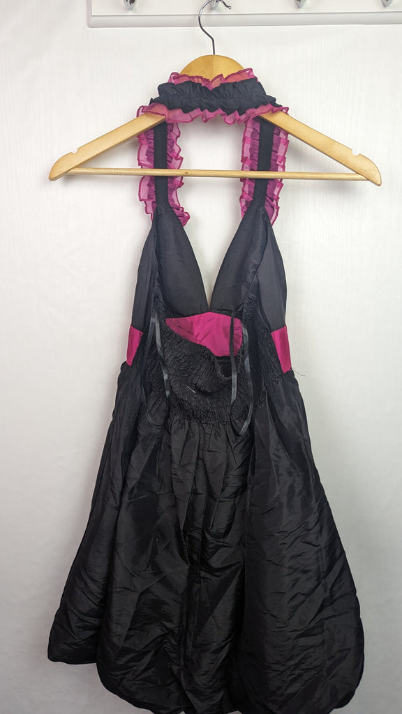 NEW Black & Pink Heaven Halterneck Dress - Size 8 Heaven Used, Preloved, Preworn Baby, Girls & Boys Clothes. Kids & Children's second hand Clothing UK Online. Cheap affordable. Brands including Next, Joules, Nutmeg Morrisons, TU, F&F, H&M.