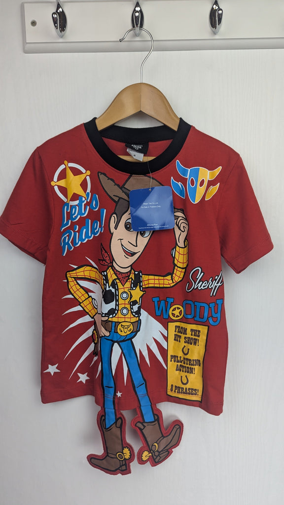 NEW Disney Toy Story Woody Short Sleeve Top - Boys 4 Years Disney Used, Preloved, Preworn & Second Hand Baby, Kids & Children's Clothing UK Online. Cheap affordable. Brands including Next, Joules, Nutmeg Morrisons, TU, F&F, H&M.