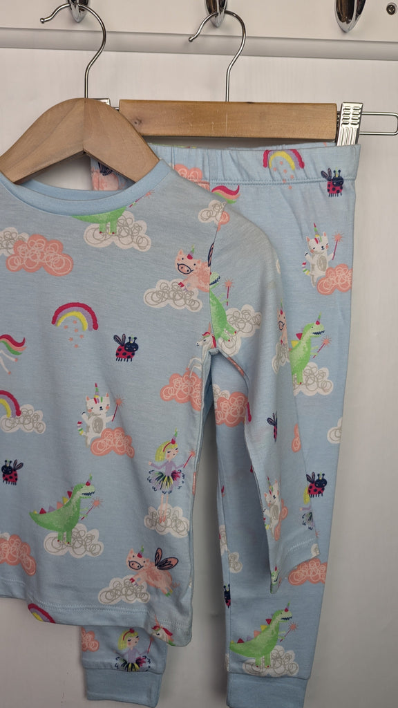 NEW Ex-M*S Unicorn & Rainbows Pyjamas - Girls 18-24 Months Little Ones Preloved Used, Preloved, Preworn Baby, Girls & Boys Clothes. Kids & Children's second hand Clothing UK Online. Cheap affordable. Brands including Next, Joules, Nutmeg Morrisons, TU, F&F, H&M.