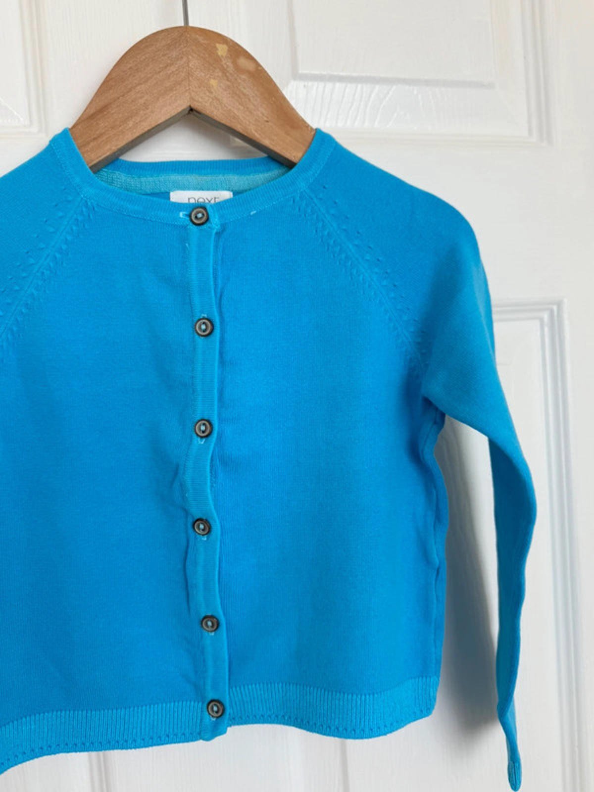 NEW Ex - Next Fine Knit Blue Cardigan - Girls 3 Years - Little Ones Preloved. Second Hand Children's & Preloved Baby, Kids, Girls & Boys Clothes. UK online