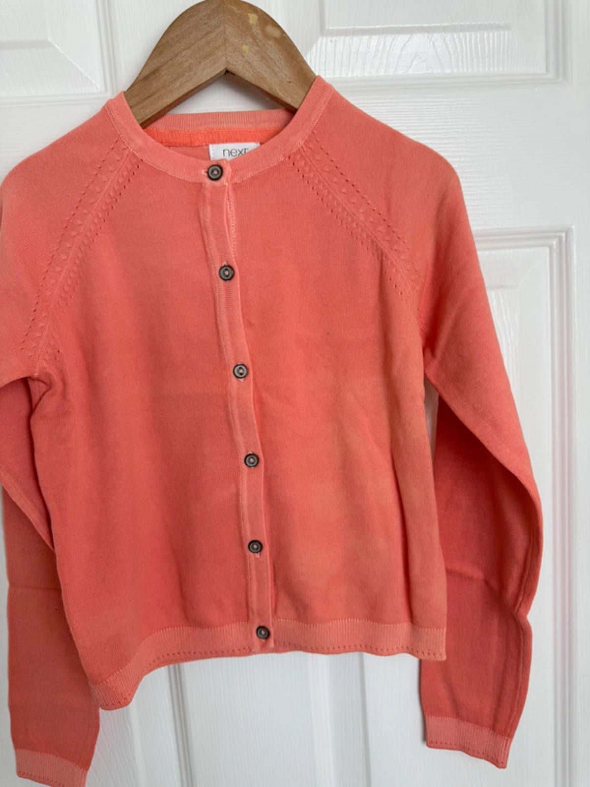NEW Ex - Next Orange Cardigan - Girls 7 Years - Little Ones Preloved. Second Hand Children's & Preloved Baby, Kids, Girls & Boys Clothes. UK online