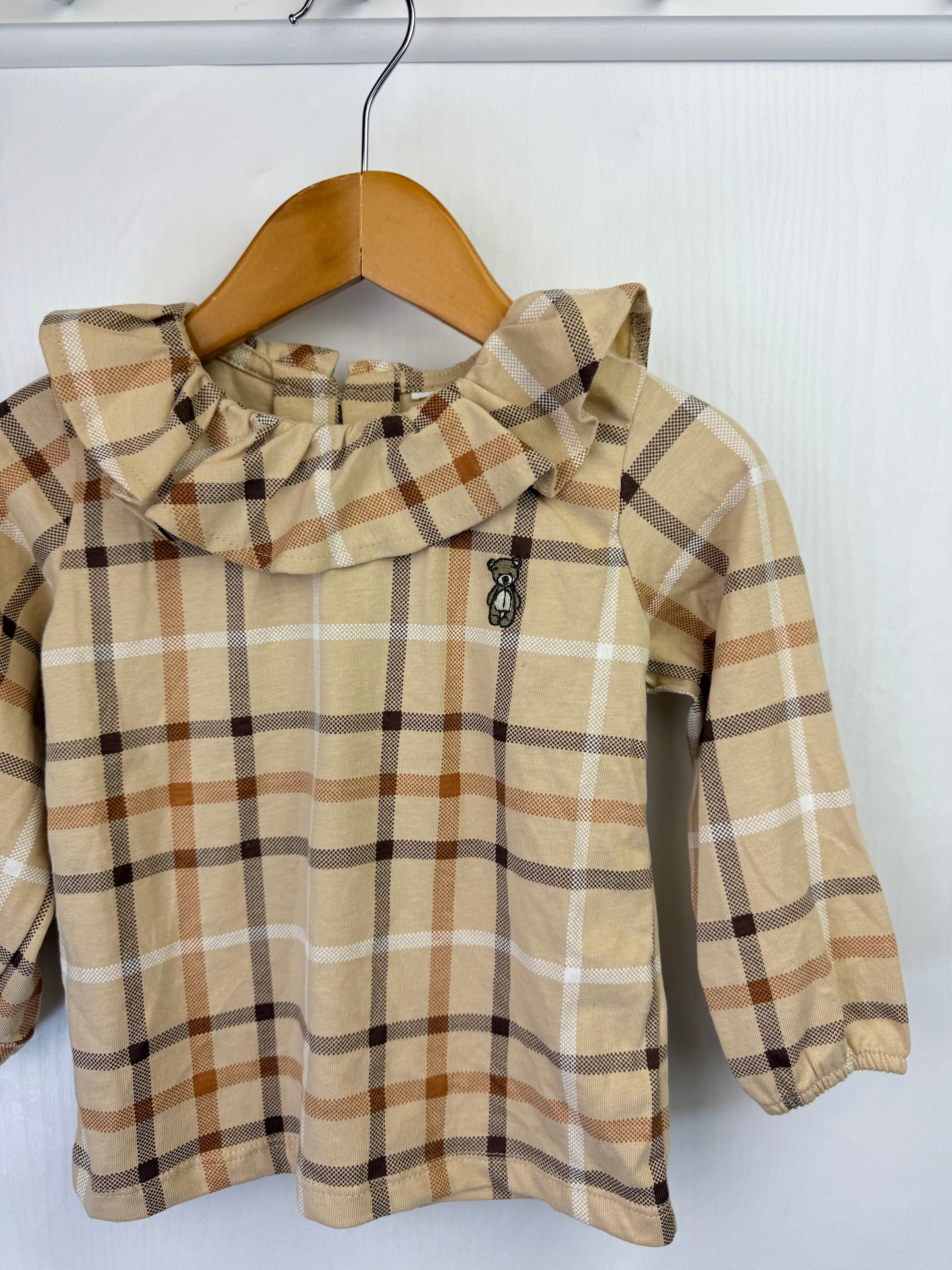NEW Ex N*xt Plaid Bear Long Sleeve Top - Little Ones Preloved. Second Hand Children's & Preloved Baby, Kids, Girls & Boys Clothes. UK online
