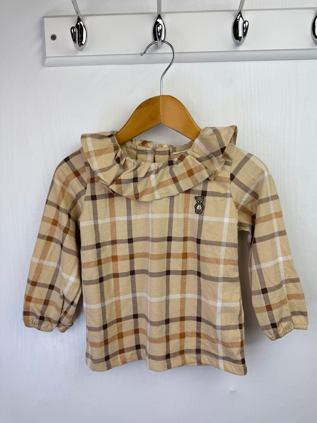 NEW Ex N*xt Plaid Bear Long Sleeve Top - Little Ones Preloved. Second Hand Children's & Preloved Baby, Kids, Girls & Boys Clothes. UK online