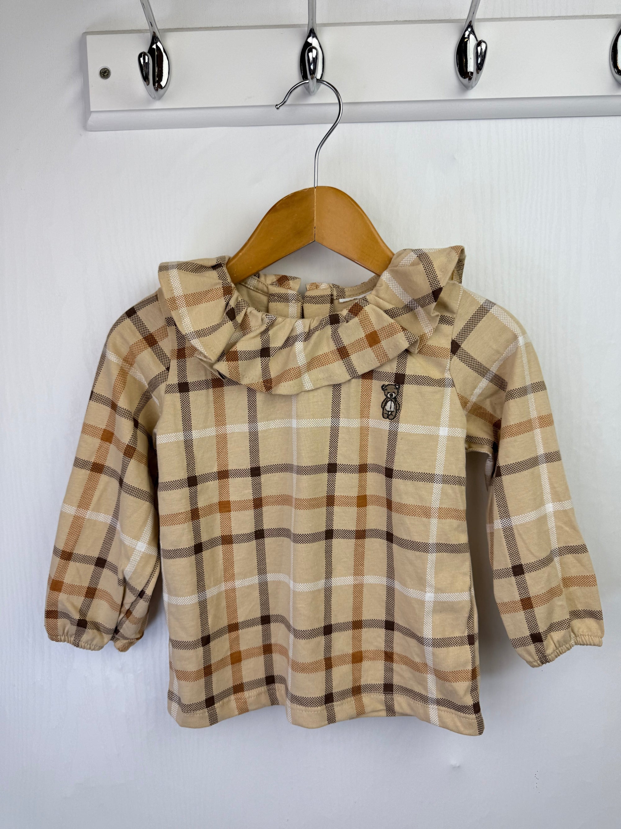 NEW Ex N*xt Plaid Bear Long Sleeve Top - Little Ones Preloved. Second Hand Children's & Preloved Baby, Kids, Girls & Boys Clothes. UK online