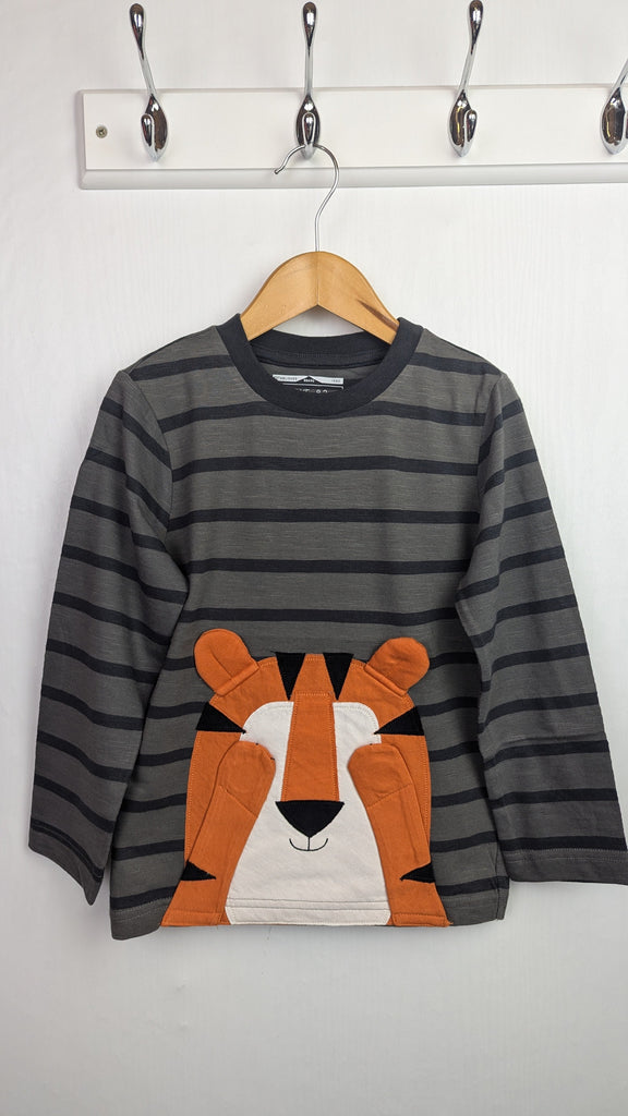 NEW Ex-N*xt Tiger Long Sleeve Top - Boys 9-12 Months Little Ones Preloved Used, Preloved, Preworn Baby, Girls & Boys Clothes. Kids & Children's second hand Clothing UK Online. Cheap affordable. Brands including Next, Joules, Nutmeg Morrisons, TU, F&F, H&M.