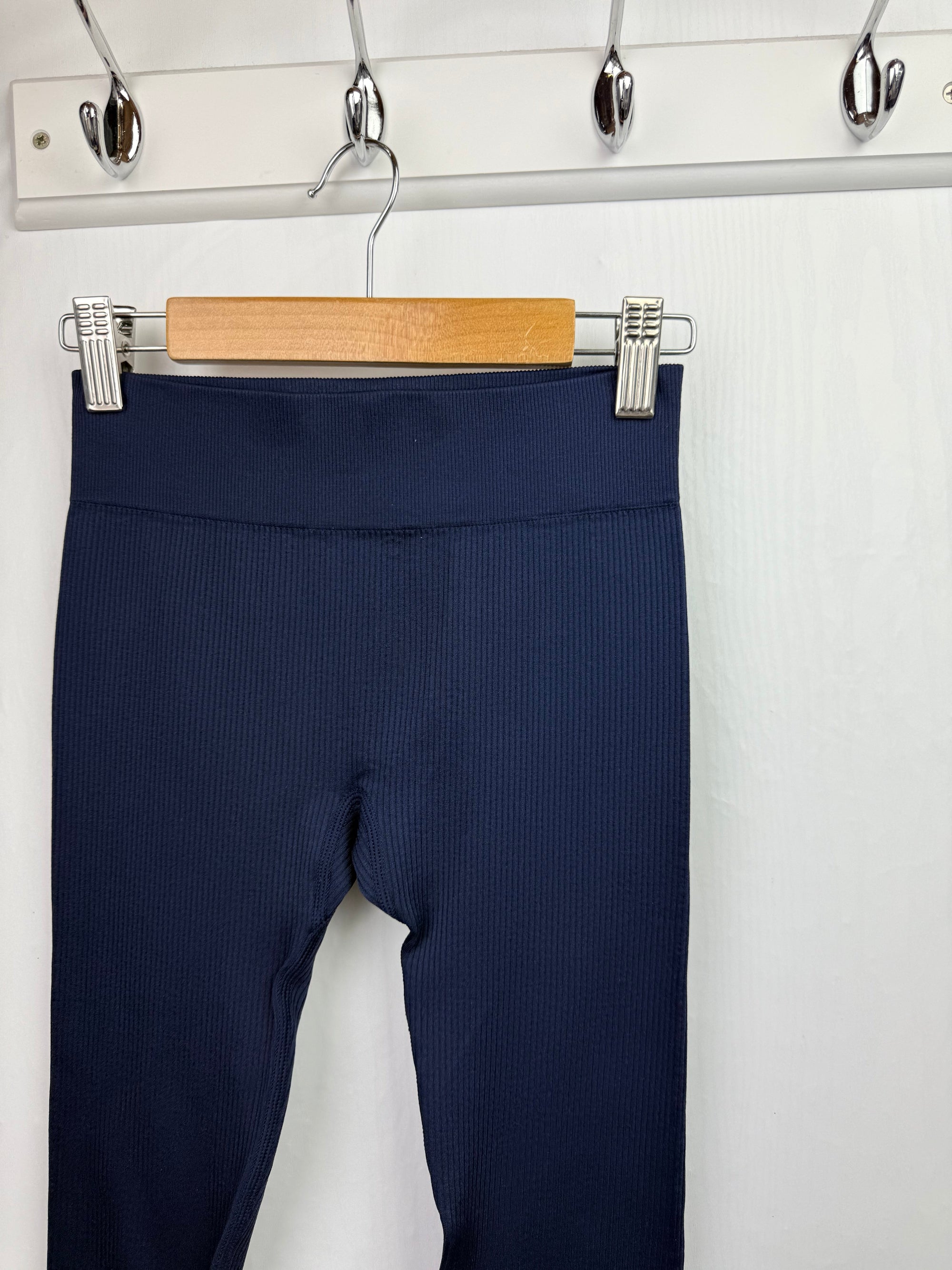 NEW F&F Navy Ribbed Gym Leggings - Girls 7 - 8 Years - Little Ones Preloved. Second Hand Children's & Preloved Baby, Kids, Girls & Boys Clothes. UK online