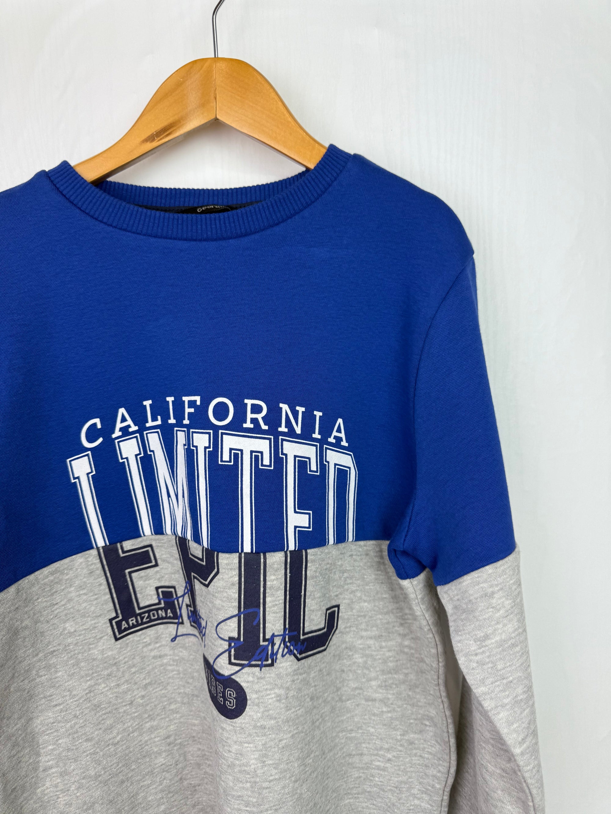 NEW George Blue & Grey Jumper - Boys 9 - 10 Years - Little Ones Preloved. Second Hand Children's & Preloved Baby, Kids, Girls & Boys Clothes. UK online