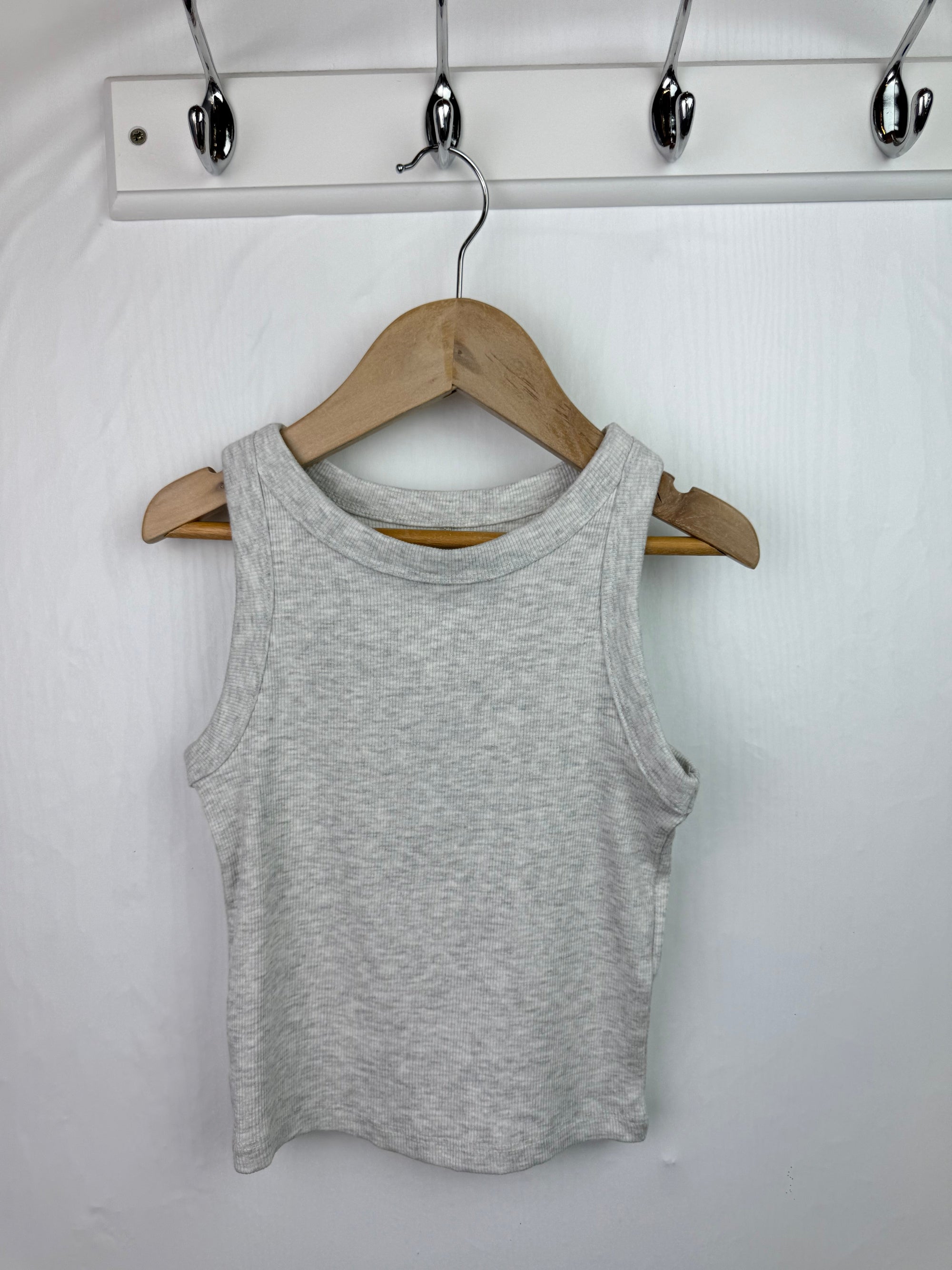 NEW George Grey Ribbed Vest Top - Girls 7 - 8 Years - Little Ones Preloved. Second Hand Children's & Preloved Baby, Kids, Girls & Boys Clothes. UK online