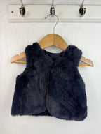 NEW George Navy Fluffy Gilet - Girls 9 - 12 Months - Little Ones Preloved. Second Hand Children's & Preloved Baby, Kids, Girls & Boys Clothes. UK online