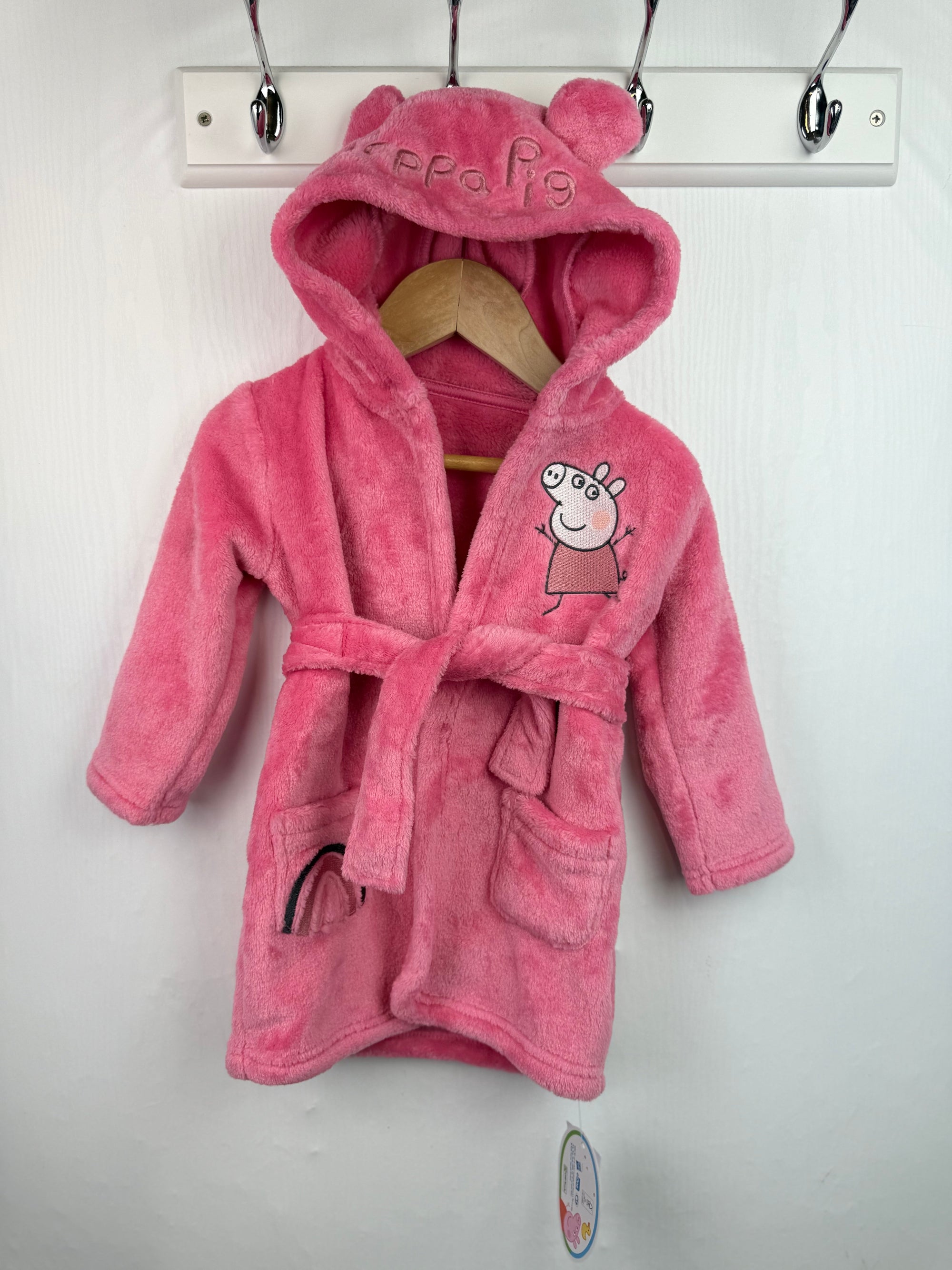 NEW George Peppa Pig Dressing Gown - Baby Girls 9 - 12 Months - Little Ones Preloved. Second Hand Children's & Preloved Baby, Kids, Girls & Boys Clothes. UK online