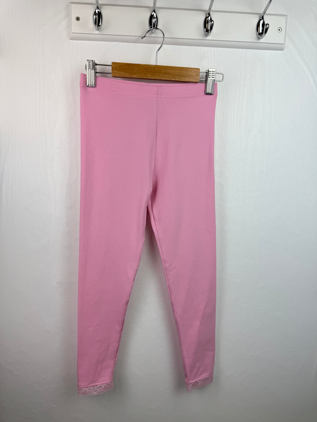 NEW George Pink Lace Trim Leggings - Girls 7 - 8 Years - Little Ones Preloved. Second Hand Children's & Preloved Baby, Kids, Girls & Boys Clothes. UK online