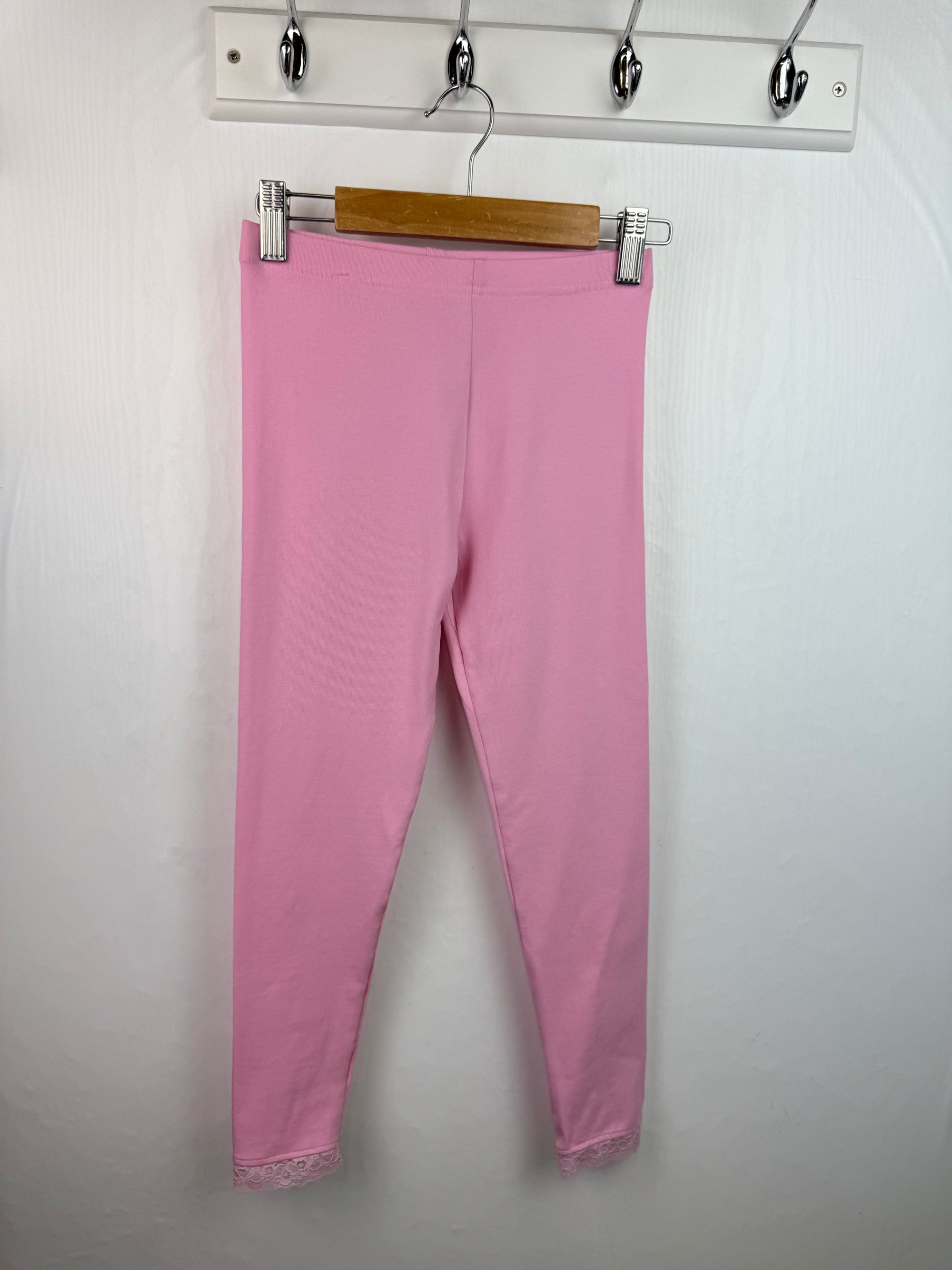 NEW George Pink Lace Trim Leggings - Girls 7 - 8 Years - Little Ones Preloved. Second Hand Children's & Preloved Baby, Kids, Girls & Boys Clothes. UK online