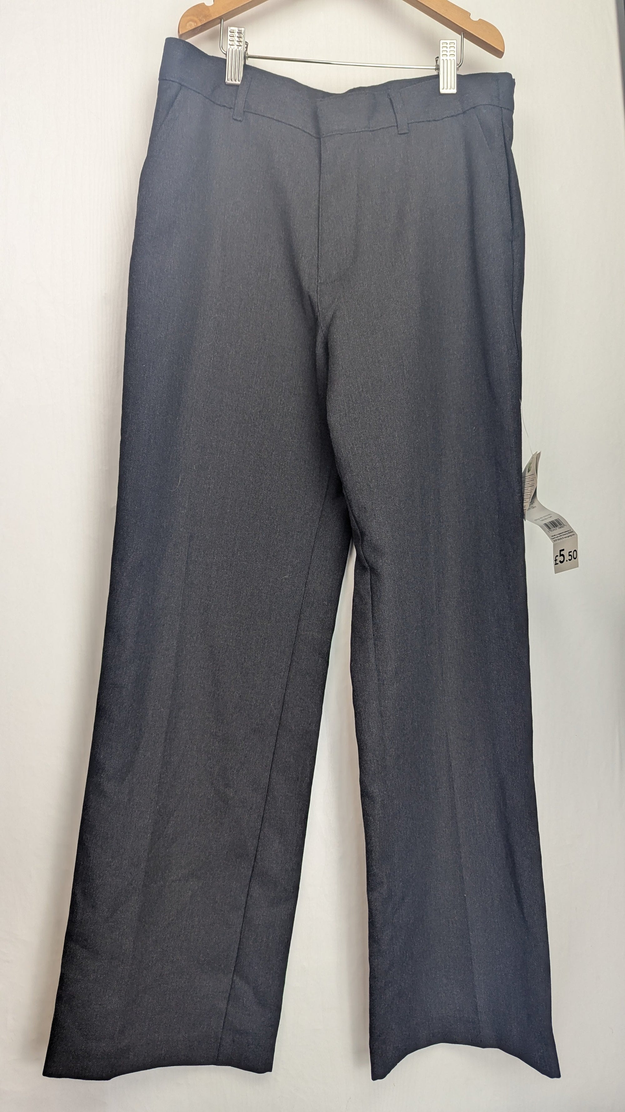 NEW Grey Straight Leg School Trousers - Boys 12 - 13 Years - Little Ones Preloved. Second Hand Children's & Preloved Baby, Kids, Girls & Boys Clothes. UK online