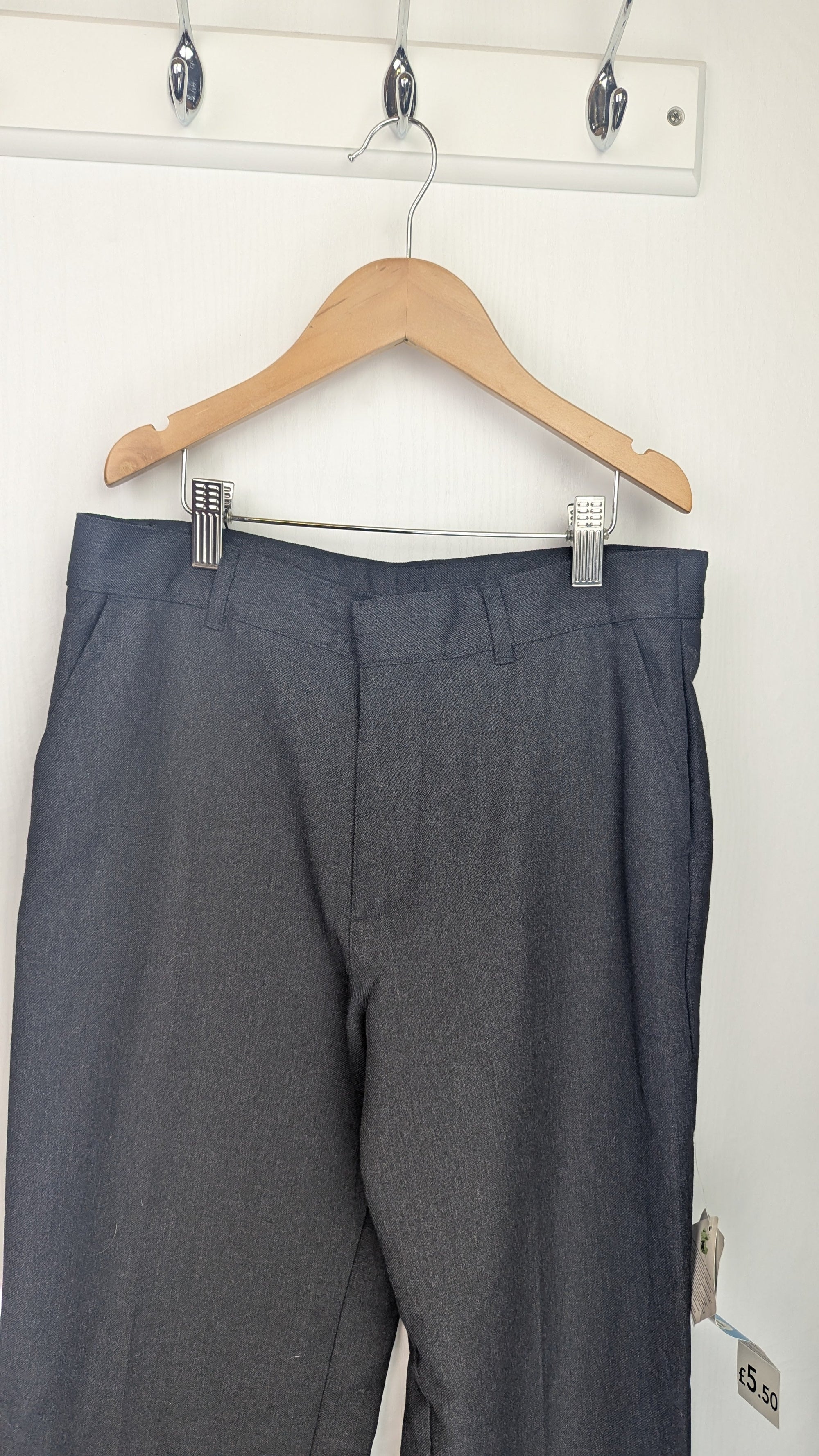 NEW Grey Straight Leg School Trousers - Boys 12 - 13 Years - Little Ones Preloved. Second Hand Children's & Preloved Baby, Kids, Girls & Boys Clothes. UK online