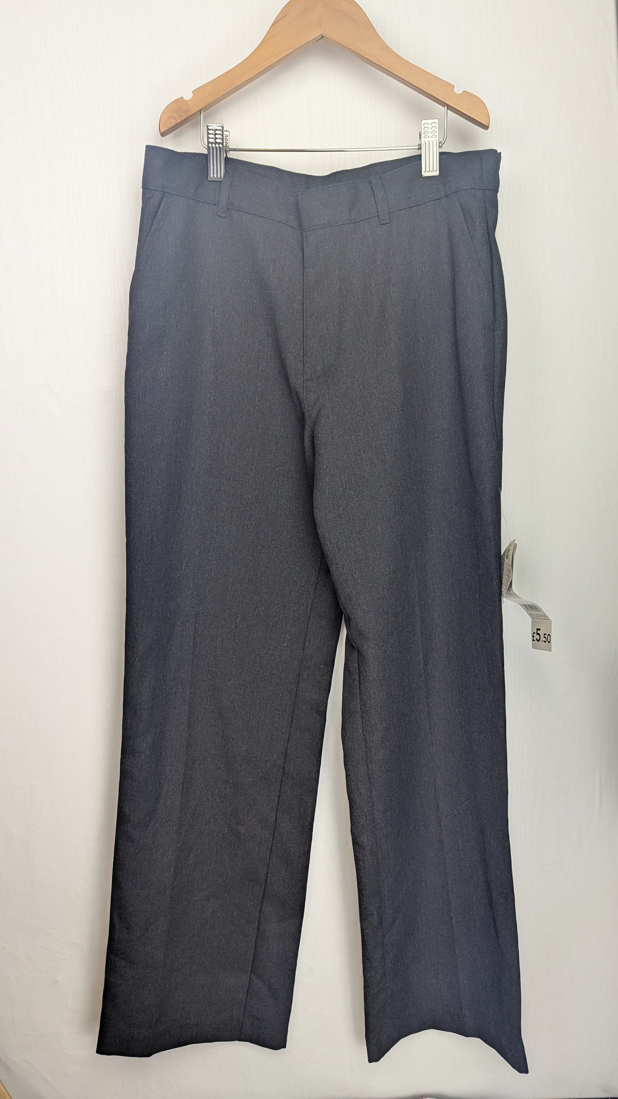 NEW Grey Straight Leg School Trousers - Boys 12 - 13 Years - Little Ones Preloved. Second Hand Children's & Preloved Baby, Kids, Girls & Boys Clothes. UK online