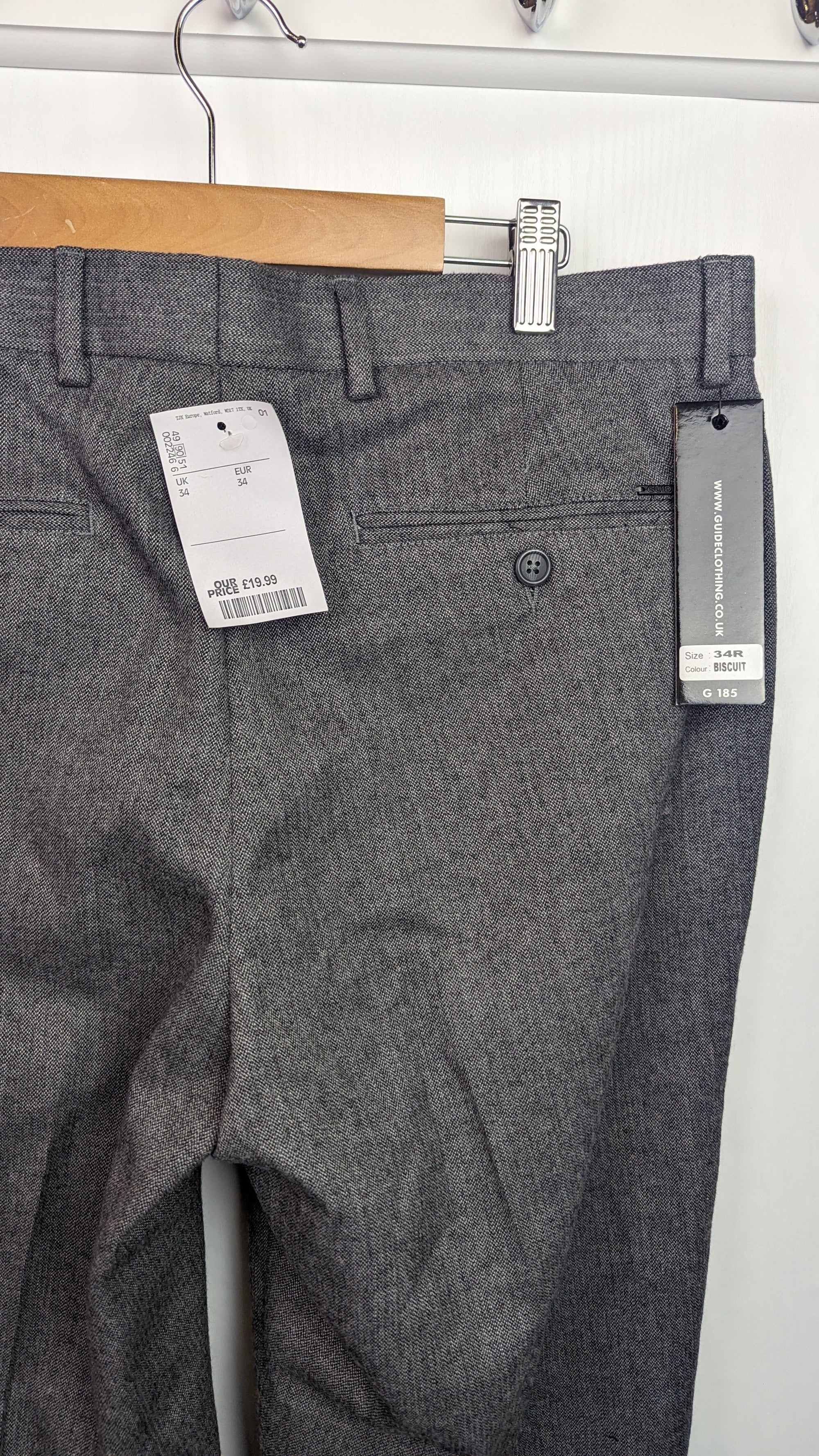 NEW Guide London Grey Mens Suit Trousers - Size 34R - Little Ones Preloved. Second Hand Children's & Preloved Baby, Kids, Girls & Boys Clothes. UK online
