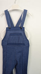 New Handmade Dark Blue Dungarees - Unisex 12 Months - Little Ones Preloved. Second Hand Children's & Preloved Baby, Kids, Girls & Boys Clothes. UK online