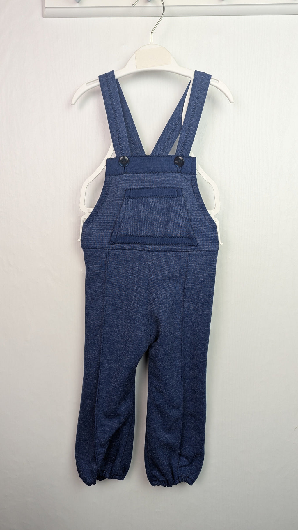 New Handmade Dark Blue Dungarees - Unisex 12 Months - Little Ones Preloved. Second Hand Children's & Preloved Baby, Kids, Girls & Boys Clothes. UK online