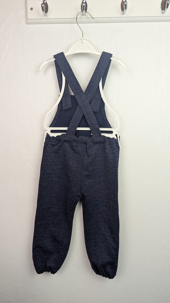 New Handmade Navy Dungarees - Unisex 12 Months Little Ones Preloved Used, Preloved, Preworn & Second Hand Baby, Kids & Children's Clothing UK Online. Cheap affordable. Brands including Next, Joules, Nutmeg Morrisons, TU, F&F, H&M.