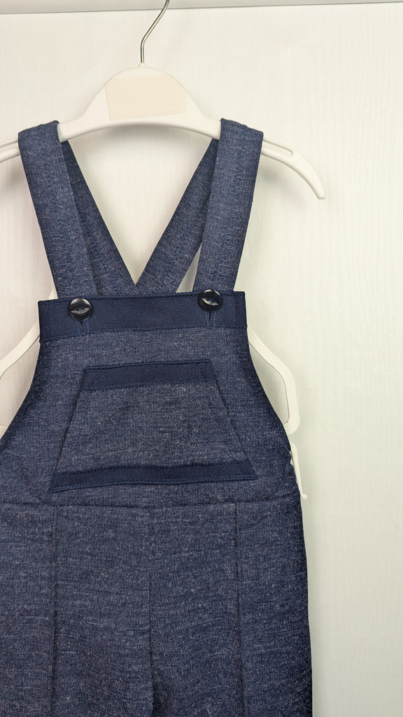 New Handmade Navy Dungarees - Unisex 12 Months Little Ones Preloved Used, Preloved, Preworn & Second Hand Baby, Kids & Children's Clothing UK Online. Cheap affordable. Brands including Next, Joules, Nutmeg Morrisons, TU, F&F, H&M.