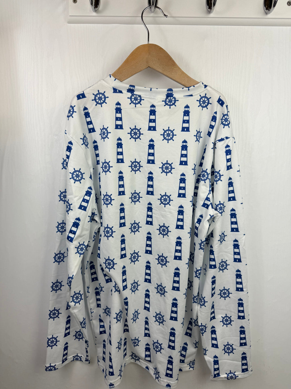 NEW Hibety Light House Long Sleeve Top - Unisex 10 - 12 Years - Little Ones Preloved. Second Hand Children's & Preloved Baby, Kids, Girls & Boys Clothes. UK online