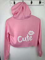 NEW Kivenst Pink Crop Hoodie - Girls 12 - 14 Years - Little Ones Preloved. Second Hand Children's & Preloved Baby, Kids, Girls & Boys Clothes. UK online