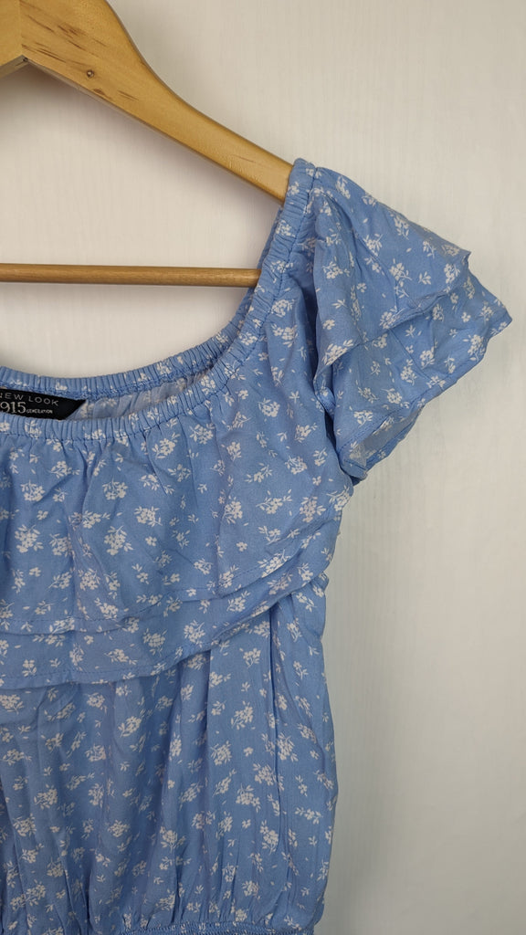 New Look Blue Floral Playsuit - Girls 14 Years New Look Used, Preloved, Preworn & Second Hand Baby, Kids & Children's Clothing UK Online. Cheap affordable. Brands including Next, Joules, Nutmeg Morrisons, TU, F&F, H&M.