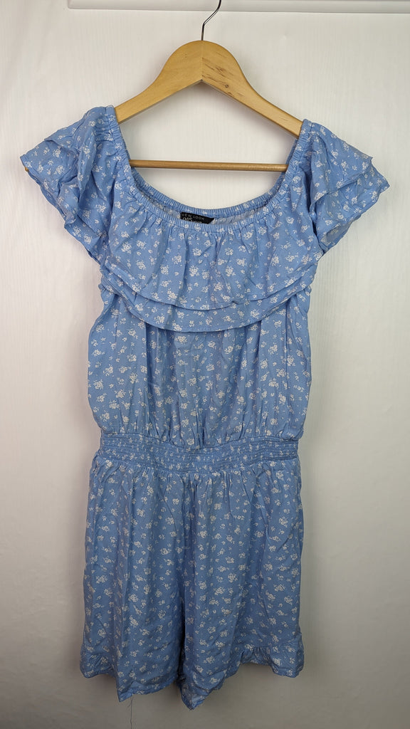 New Look Blue Floral Playsuit - Girls 14 Years New Look Used, Preloved, Preworn & Second Hand Baby, Kids & Children's Clothing UK Online. Cheap affordable. Brands including Next, Joules, Nutmeg Morrisons, TU, F&F, H&M.