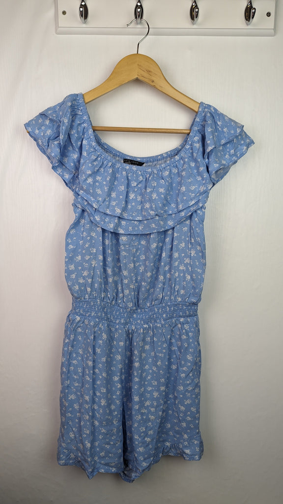 New Look Blue Floral Playsuit - Girls 14 Years New Look Used, Preloved, Preworn & Second Hand Baby, Kids & Children's Clothing UK Online. Cheap affordable. Brands including Next, Joules, Nutmeg Morrisons, TU, F&F, H&M.