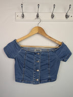 New - Look Denim Crop Top - Girls 12 Years - Little Ones Preloved. Second Hand Children's & Preloved Baby, Kids, Girls & Boys Clothes. UK online