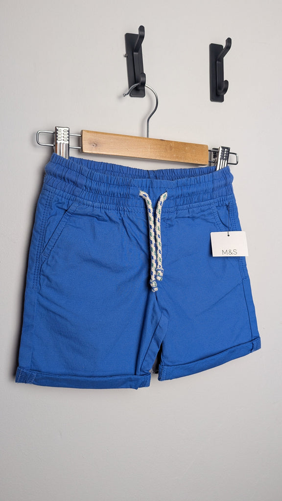 NEW M&S Blue & Grey 2-Pack Shorts - Boys 2-3 Years Little Ones Preloved Used, Preloved, Preworn & Second Hand Baby, Kids & Children's Clothing UK Online. Cheap affordable. Brands including Next, Joules, Nutmeg Morrisons, TU, F&F, H&M.