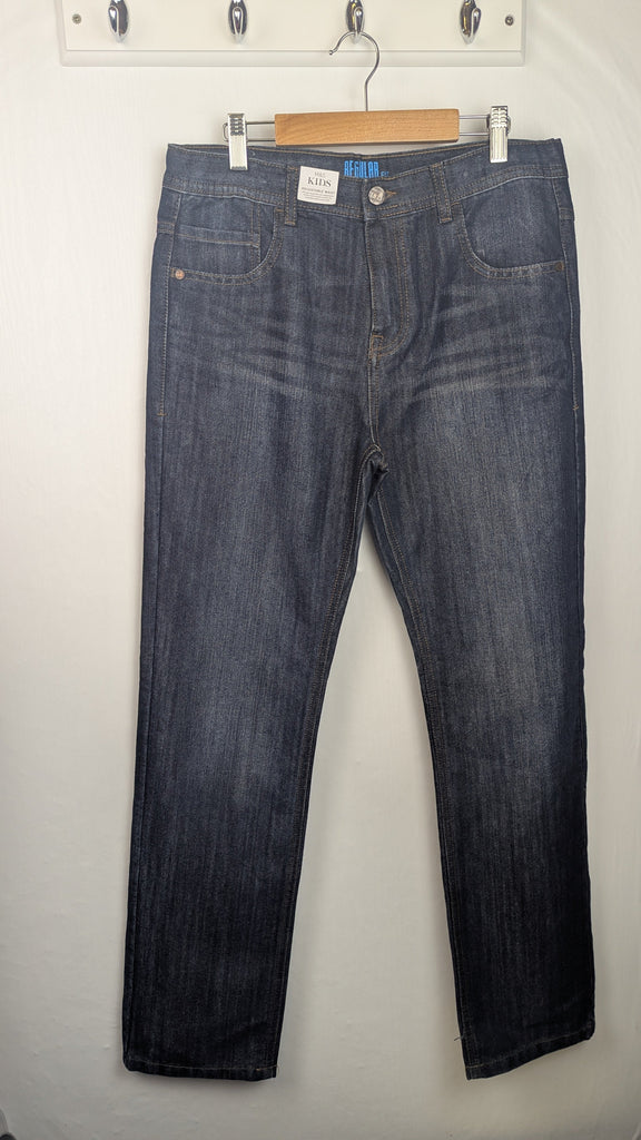 NEW M&S Dark Blue Denim Jeans - Boys 13-14 Years Little Ones Preloved Used, Preloved, Preworn & Second Hand Baby, Kids & Children's Clothing UK Online. Cheap affordable. Brands including Next, Joules, Nutmeg Morrisons, TU, F&F, H&M.