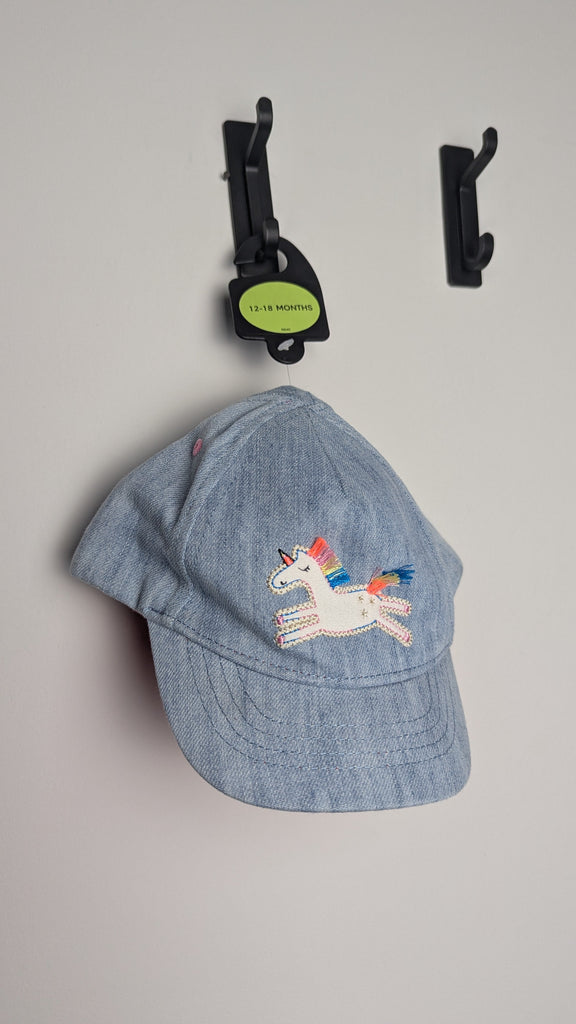 NEW M&S Denim Unicorn Kids Baseball Cap - Girls 12-18 Months Little Ones Preloved Used, Preloved, Preworn Baby, Girls & Boys Clothes. Kids & Children's second hand Clothing UK Online. Cheap affordable. Brands including Next, Joules, Nutmeg Morrisons, TU, F&F, H&M.