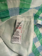 NEW M&S Green & Blue Check Summer Hat - Boys 0 - 3 Months - Little Ones Preloved. Second Hand Children's & Preloved Baby, Kids, Girls & Boys Clothes. UK online