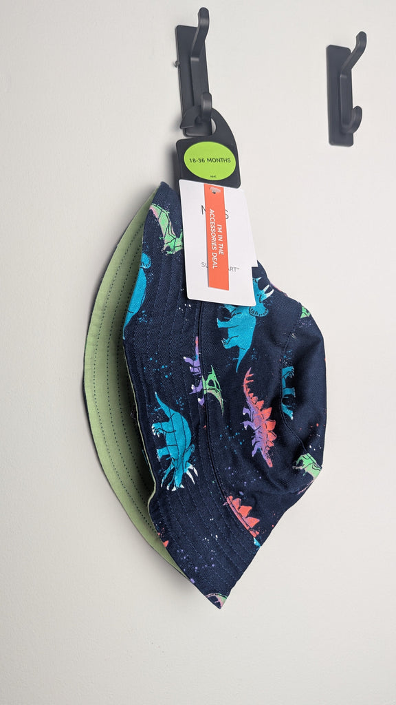 NEW M&S Navy Dinosaur Bucket Hat - Boys 12-18 Months Little Ones Preloved Used, Preloved, Preworn Baby, Girls & Boys Clothes. Kids & Children's second hand Clothing UK Online. Cheap affordable. Brands including Next, Joules, Nutmeg Morrisons, TU, F&F, H&M.