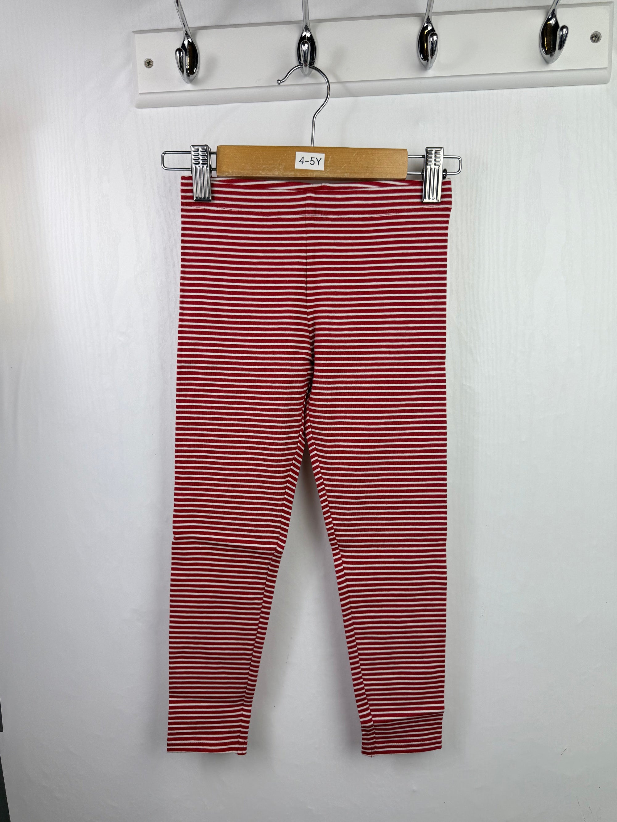 NEW M*S Red Striped Leggings - Girls 4 - 5 Years - Little Ones Preloved. Second Hand Children's & Preloved Baby, Kids, Girls & Boys Clothes. UK online
