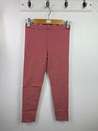 NEW M*S Red Striped Leggings - Girls 6 - 7 Years - Little Ones Preloved. Second Hand Children's & Preloved Baby, Kids, Girls & Boys Clothes. UK online