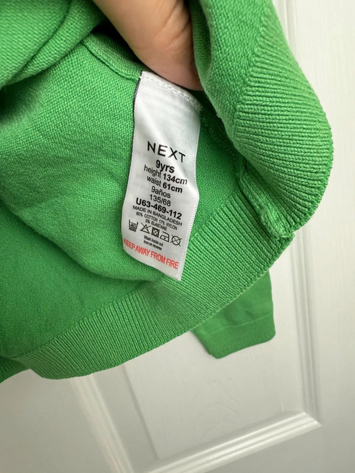 NEW Next Green Fine Knit Cardigan - Girls 9 Years - Little Ones Preloved. Second Hand Children's & Preloved Baby, Kids, Girls & Boys Clothes. UK online