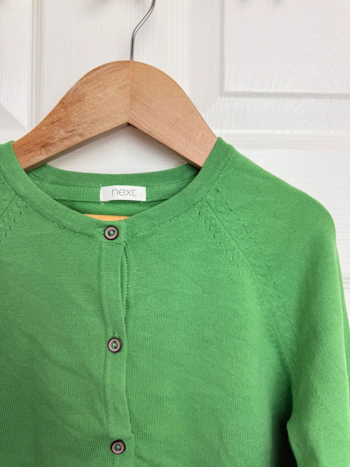 NEW Next Green Fine Knit Cardigan - Girls 9 Years - Little Ones Preloved. Second Hand Children's & Preloved Baby, Kids, Girls & Boys Clothes. UK online