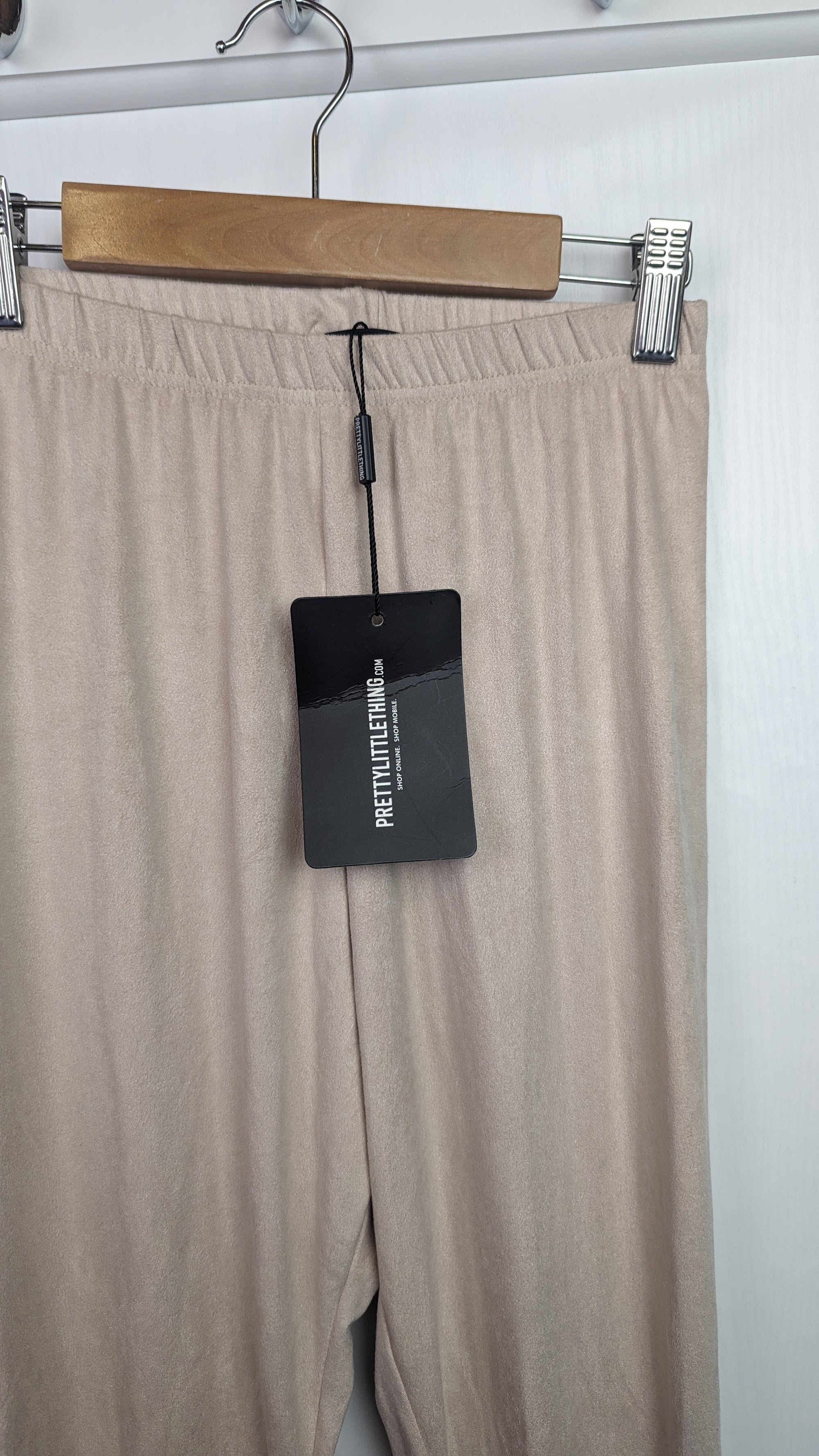 NEW PLT Faux Suede Beige Ladies Leggings - Size 8 - Little Ones Preloved. Second Hand Children's & Preloved Baby, Kids, Girls & Boys Clothes. UK online