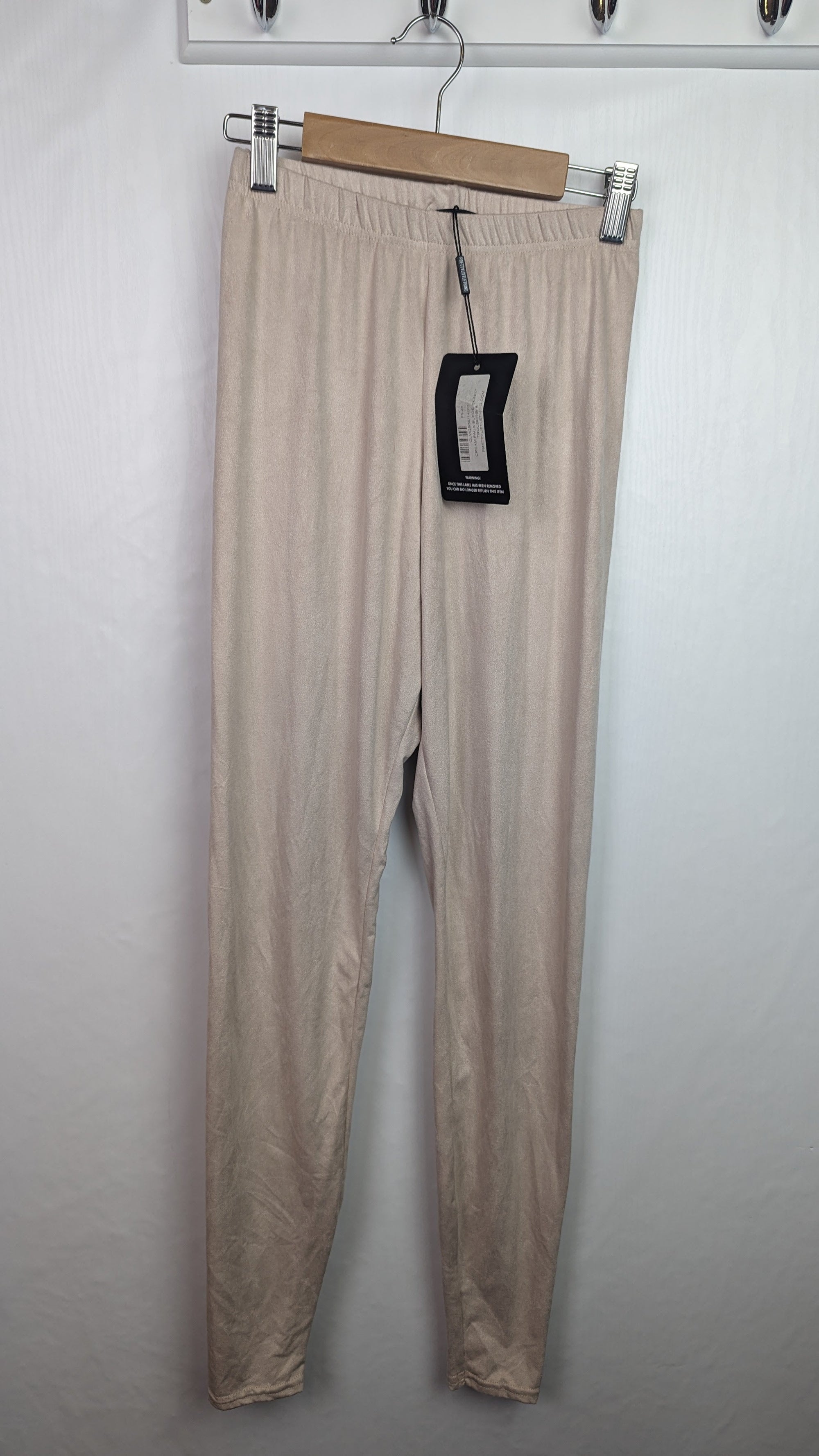 NEW PLT Faux Suede Beige Ladies Leggings - Size 8 - Little Ones Preloved. Second Hand Children's & Preloved Baby, Kids, Girls & Boys Clothes. UK online