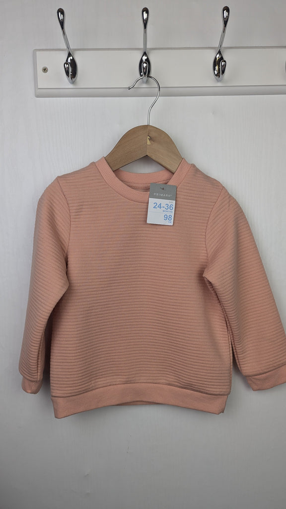 NEW Primark Pink Ribbed Jumper - Girls 2-3 Years Little Ones Preloved Used, Preloved, Preworn & Second Hand Baby, Kids & Children's Clothing UK Online. Cheap affordable. Brands including Next, Joules, Nutmeg Morrisons, TU, F&F, H&M.