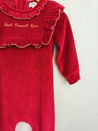 NEW River Island Velour Christmas Romper - Girls 6 - 9 Months - Little Ones Preloved. Second Hand Children's & Preloved Baby, Kids, Girls & Boys Clothes. UK online
