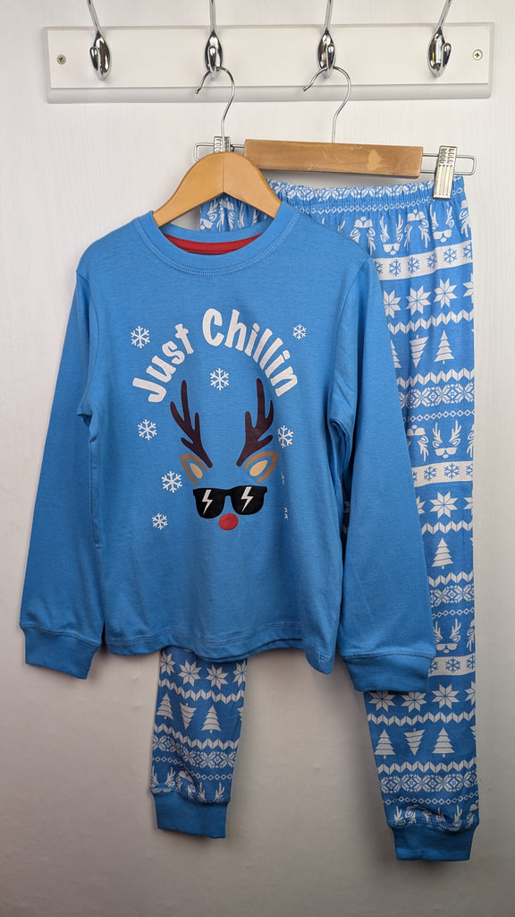 NEW Studio Just Chillin Christmas Pajamas - Unisex 8-9 Years Studio Used, Preloved, Preworn & Second Hand Baby, Kids & Children's Clothing UK Online. Cheap affordable. Brands including Next, Joules, Nutmeg Morrisons, TU, F&F, H&M.