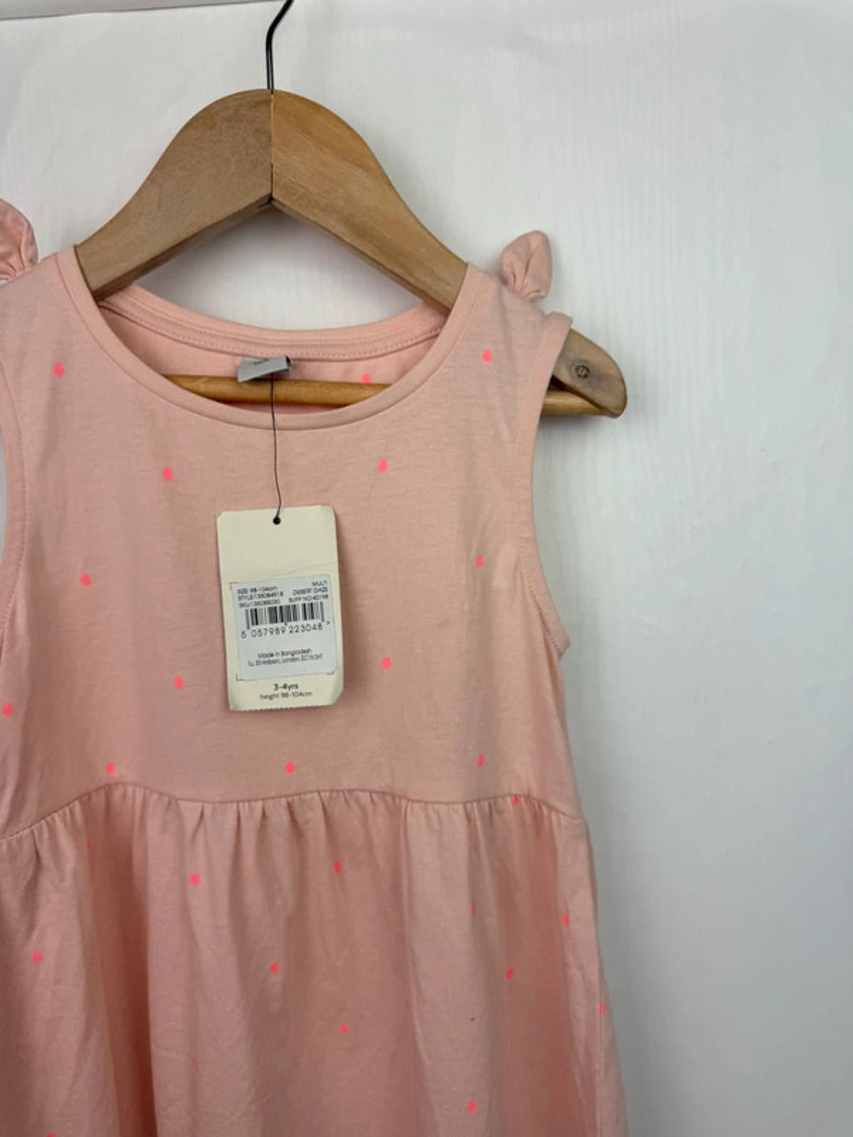NEW TU Pink Dotty Dress - Girls 3 - 4 Years - Little Ones Preloved. Second Hand Children's & Preloved Baby, Kids, Girls & Boys Clothes. UK online