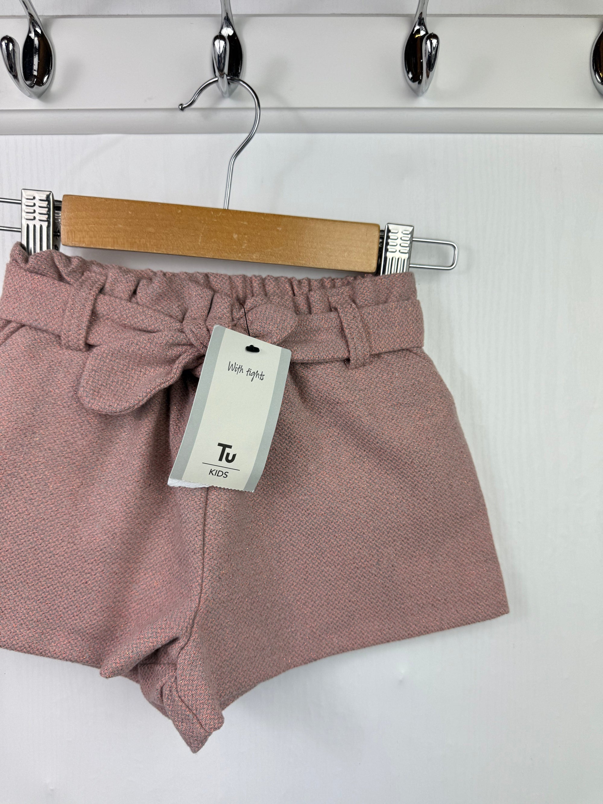 NEW TU Pink Tweed Shorts - Girls 18 - 24 Months - Little Ones Preloved. Second Hand Children's & Preloved Baby, Kids, Girls & Boys Clothes. UK online