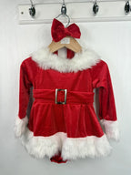 NEW Unbranded Santa Dress & Headband - Girls 18 - 24 Months - Little Ones Preloved. Second Hand Children's & Preloved Baby, Kids, Girls & Boys Clothes. UK online