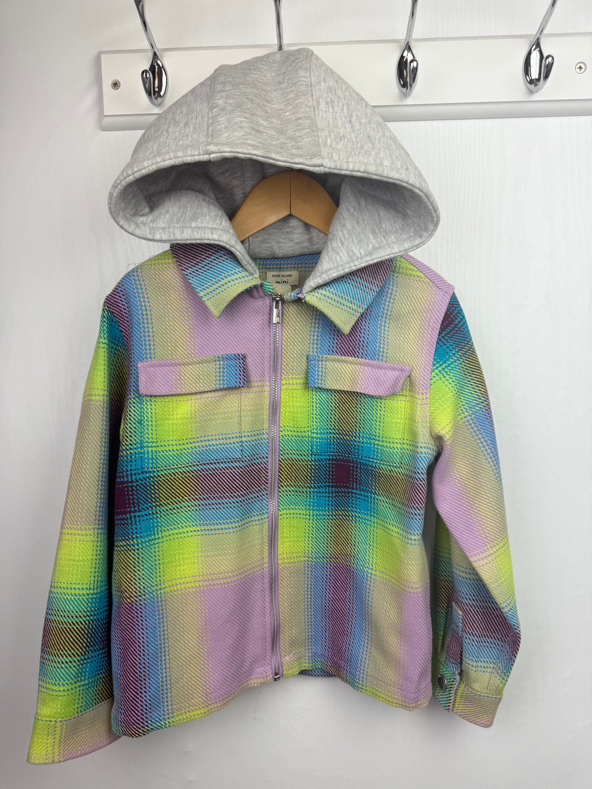 NEW Zara Multicolour Hooded Shacket - Boys 4 - 5 Years - Little Ones Preloved. Second Hand Children's & Preloved Baby, Kids, Girls & Boys Clothes. UK online