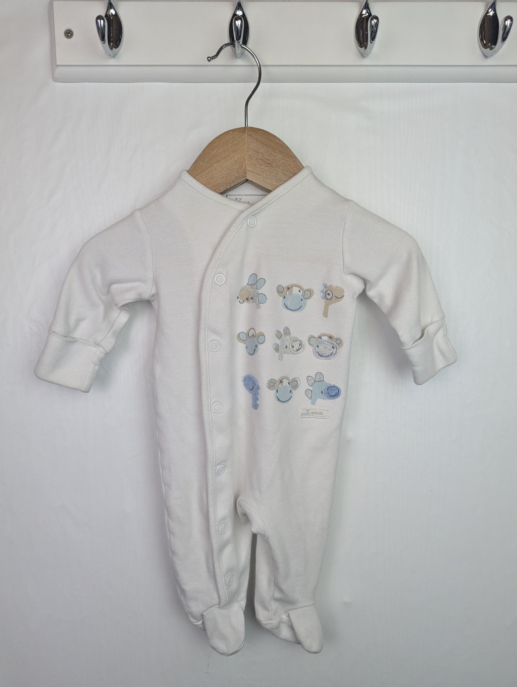 Next Animals Sleepsuit - Baby Boys 0 - 1 Months - Little Ones Preloved. Second Hand Children's & Preloved Baby, Kids, Girls & Boys Clothes. UK online